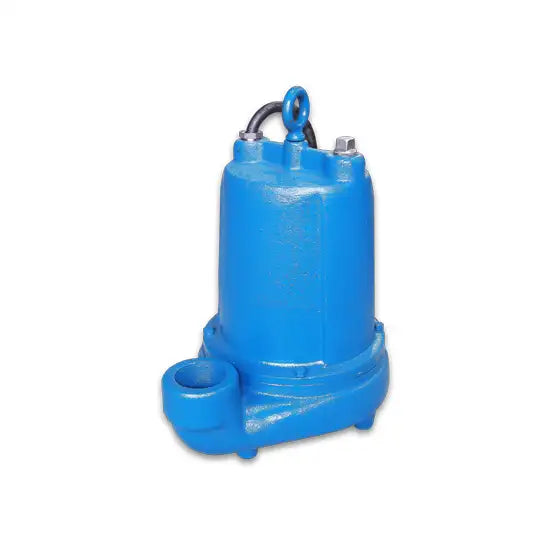 a blue water pump on a white background