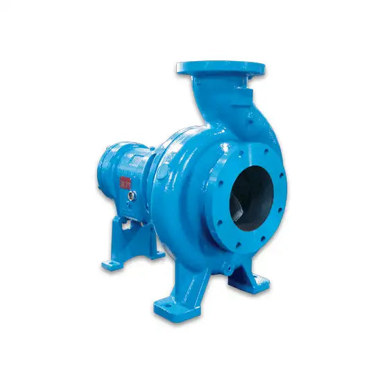 a blue water pump on a white background