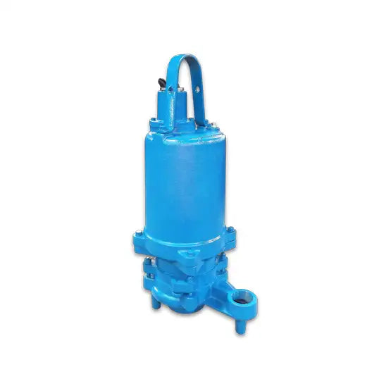 a blue water pump on a white background