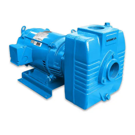 a blue water pump on a white background